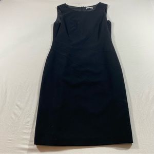 Calvin Klein pencil Dress Black Sheath Dress split back fully lined back…